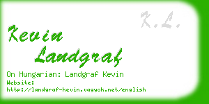 kevin landgraf business card